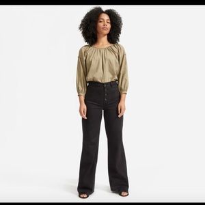 Everlane lightweight Button-fly wide leg chino